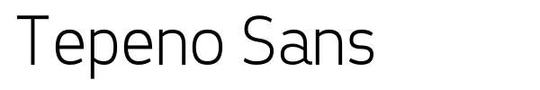 Tepeno Sans font preview
